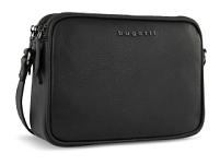 Сумка кросс-боди женская BUGATTI Bella, чёрная, воловья кожа/полиэстер, 22х6х15,5 см Сумка кросс-боди женская BUGATTI Bella, чёрная, воловья кожа/полиэстер, 22х6х15,5 см
