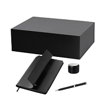 Подарочный набор Passion, Molto, черный (колонка, ежедневник, ручка)