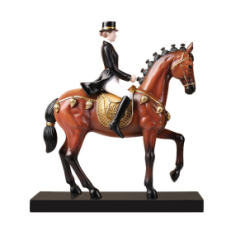 Статуэтка &amp;quot;Наездница и лошадь&amp;quot;, Черный/коричневый