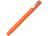 Ручка шариковая пластиковая Quadro Soft, квадратный корпус с покрытием софт-тач, оранжевый