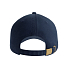 Бейсболка FRASER, органический хлопок, 6 клиньев, металлическая застежка, темно-синий