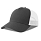 Бейсболка RAPPER COTTON-S, 5 клиньев, пластиковая застёжка, темно-серый, белый