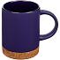 Кружка с пробковой подставкой Corky, синяя