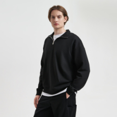 Толстовка на молнии унисекс FLOW, черная