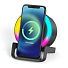 Беспроводная Bluetooth колонка U-Tone RGB c функцией беспроводной зарядки 15W, Черный.