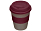 Стакан с силиконовой крышкой Cafe, burgundy