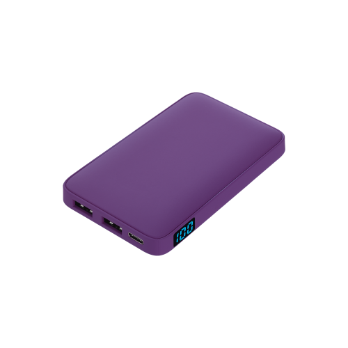 Внешний аккумулятор с подсветкой Анкор (Ancor) 5000 mAh, фиолетовый