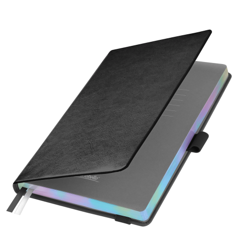 Ежедневник Гэлакси (Galaxy) недатированный, жесткая обложка, срез голограф. фольга, черный