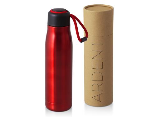 Вакуумный термос Ardent Waterline, 500 мл, тубус, красный