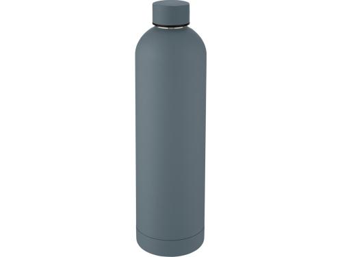 Spring Медная спортивная бутылка объемом 1 л с вакуумной изоляцией , темно-серый