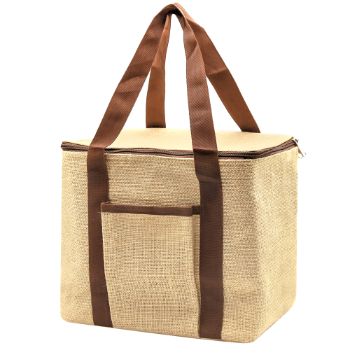 Сумка-холодильник из джутовой ткани Snow 290 г/см, Бежевый
