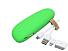 PB_Small_stone Универсальное зарядное устройство power bank в форме камня. 2600MAH. Зеленый