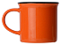Кружка Countryside S с черным ободком, белая внутри, цветная снаружи, оранжевый
