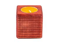 Свеча в декоративном подсвечнике «Апельсин», цвет: коричневый