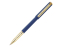 Ручка пластиковая шариковая Parliament, 0,7 мм, синие чернила, темно-синий/золотистый