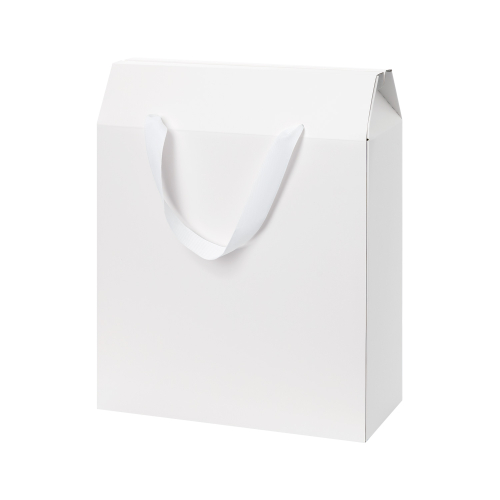 Подарочная коробка-пакет универсальная большая, белая