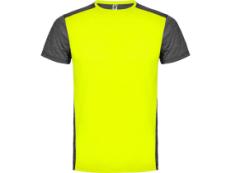 Спортивная футболка Zolder мужская, неоновый желтый/черный меланж