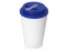 Пластиковый стакан Take away с двойными стенками и крышкой с силиконовым клапаном, 350 мл, белый/синий