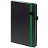 Ежедневник Ton Black, недатированный, черный с зеленым