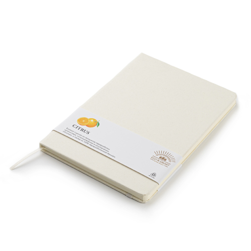 Блокнот из растительного сырья Tutti Frutti в твёрдом переплёте, Цитрусовый