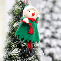 Новогоднее украшение Эльф, Зеленый