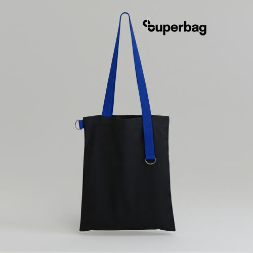 Шоппер Superbag black (чёрный с синим)