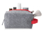 Косметичка из РПЕТ фетра с ручкой Felt, серый с красным