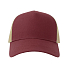 Бейсболка RAPPER COTTON-S, 5 клиньев, пластиковая застёжка, бордовый, бежевый