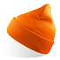 Шапка вязаная  двойная Wind-S, неоновый оранжевый