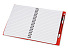 Блокнот Контакт с ручкой, красный