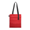 Шоппер Superbag Bubble, стёганый, без застёжки (красный с черным)