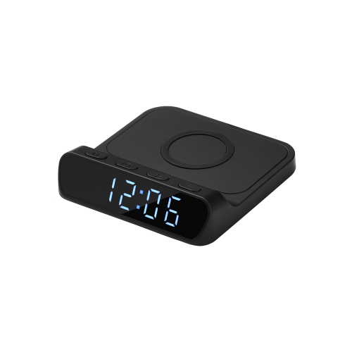 Зарядная станция с часами 15W Ригель (Rigel), черная