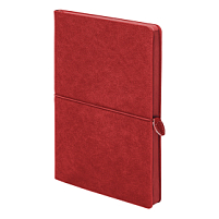 Ежедневник недатированный Fusion, А5, красный, кремовый блок в линейку, красный