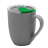 Кружка с крышкой Velvet Duo, Тёмно-серый/зелёный