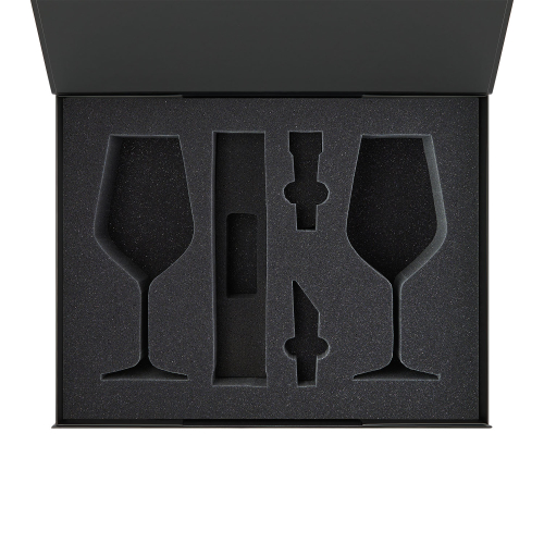 Ложемент под 2 бокала для вина + набор для вина Sacramento в большую коробку-трансформер (арт. 695722)