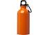 Одностенная бутылка для воды с карабином Oregon, изготовленная из нержавеющей стали, сертифицированной по стандарту RCS, объемом 400 мл - Оранжевый