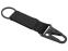 Брелок-ремувка Carabinier из ткани с вставкой из экокожи и карабином, черный
