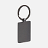 Брелок Gun Metal Leather Rectangle, графитовый