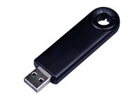 USB-флешка промо на 64 Гб прямоугольной формы, выдвижной механизм, черный USB-флешка промо на 64 Гб прямоугольной формы, выдвижной механизм, черный