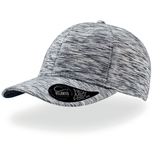 Бейсболка MASH-UP, 6  клиньев,  пластиковая застежка, серый меланж