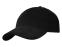 Hutton 6-панельная бейсболка из переработанного хлопка - Сплошной черный