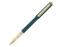 Ручка пластиковая шариковая Parliament, 0,7 мм, синие чернила, зеленый/золотистый