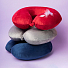 Подушка дорожная "SOFT"; memory foam, микрофибра,серый, серый