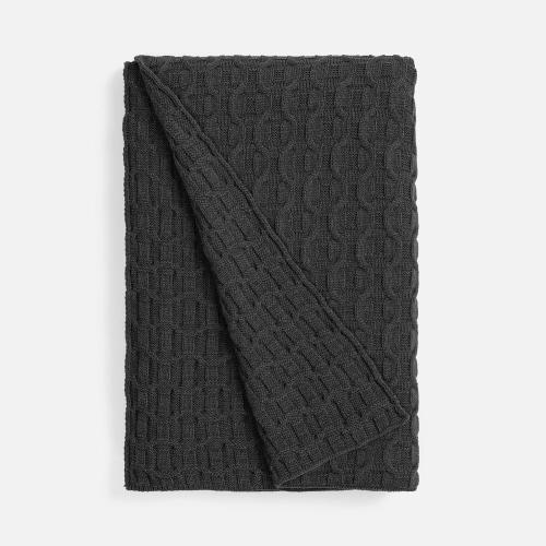 Плед Braidera, темно-серый меланж (асфальт)