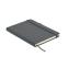 Recycled PU A5 lined notebook, каменный серый