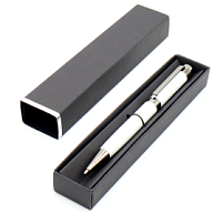 Ручка Senator в коробке Cradle чёрной с серебристым, Белый