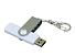 Флешка с поворотным механизмом, c дополнительным разъемом Micro USB, 16 Гб, белый