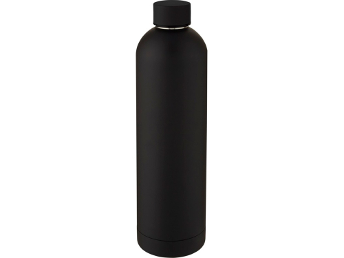 Spring Медная спортивная бутылка объемом 1 л с вакуумной изоляцией , черный