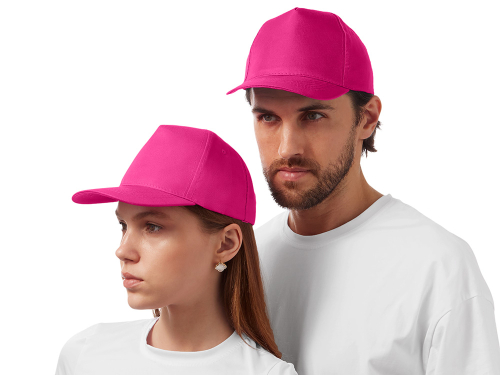 Бейсболка Poly 5-ти панельная 120гр, фуксия