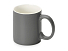 Матовая кружка Марко базовой формы, цветная снаружи, белая внутри, серый